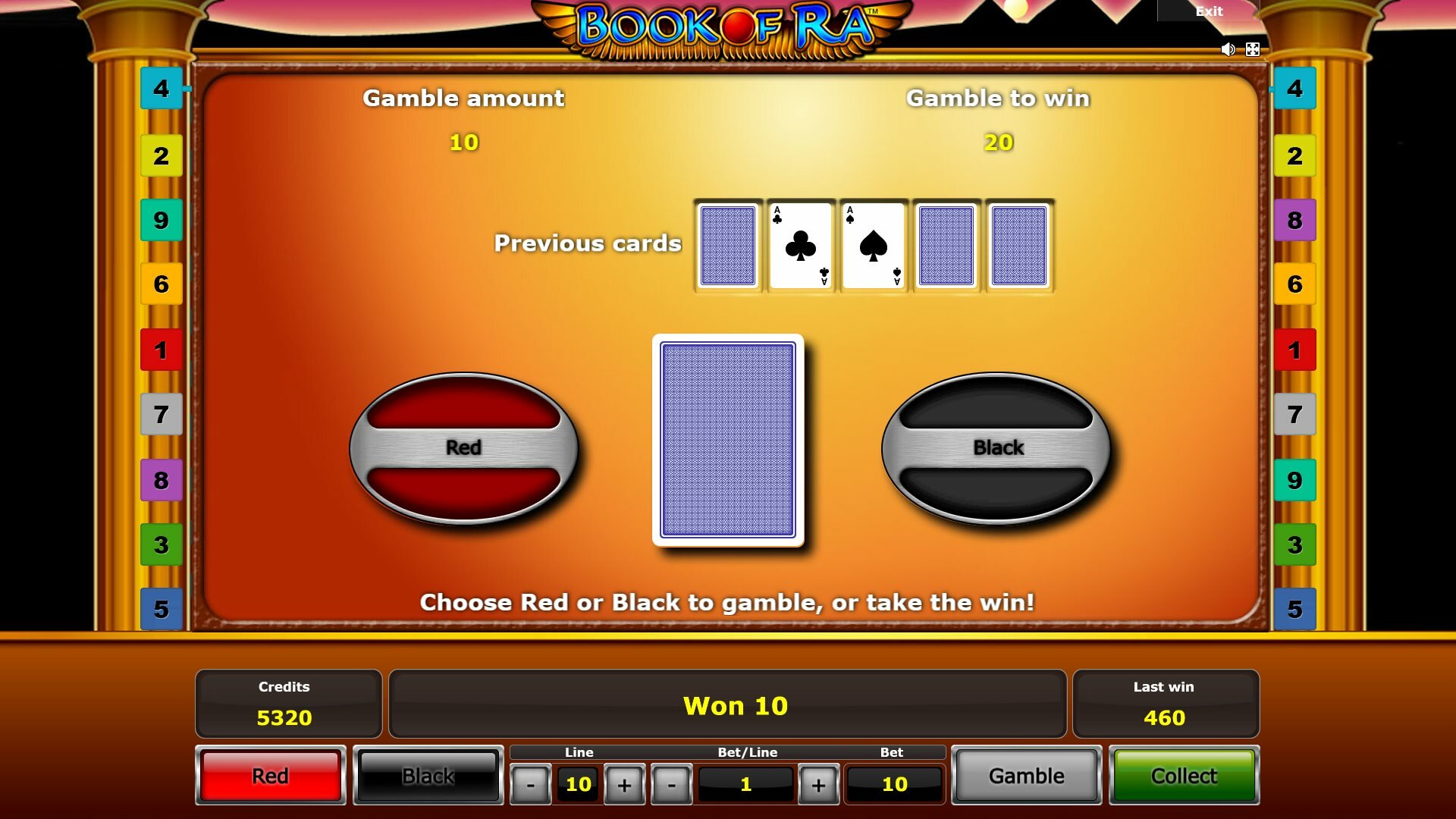 Book of Ra online automat Gamble