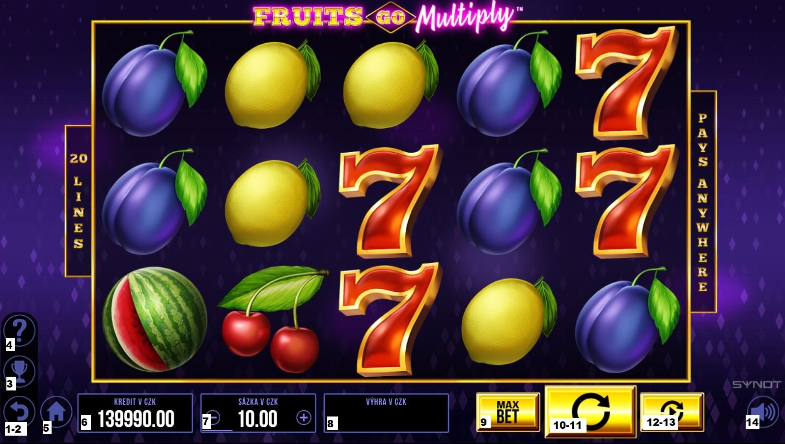 Jak vyhrát online herní automat Fruits Go Multiply