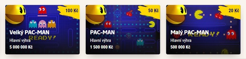 Stírací los pacman