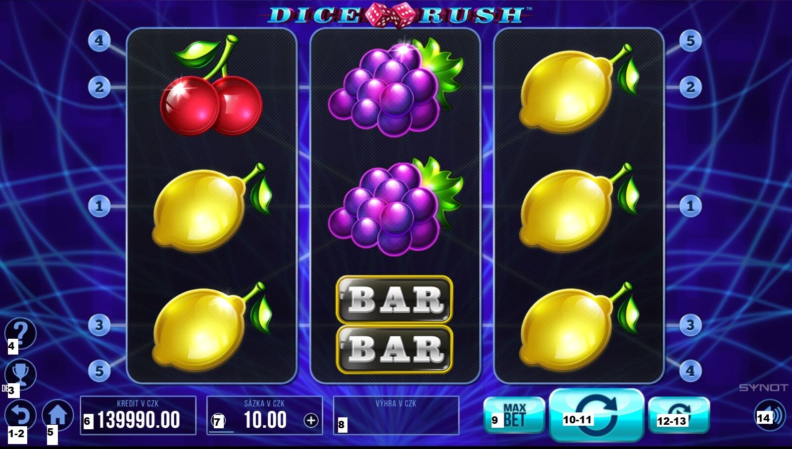 Jak hrát online herní automat Dice Rush