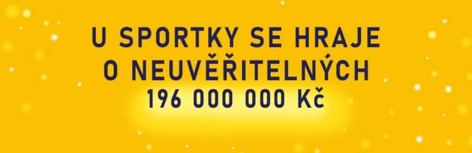Odneseš si 196 milionů korun od Sportky?